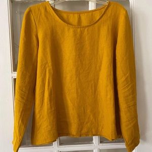 Saffron Linen Top